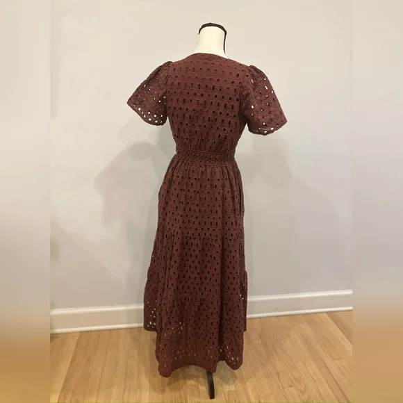 Anthropologie/Elegant Brown Maxi Dress - Picture 6 of 7